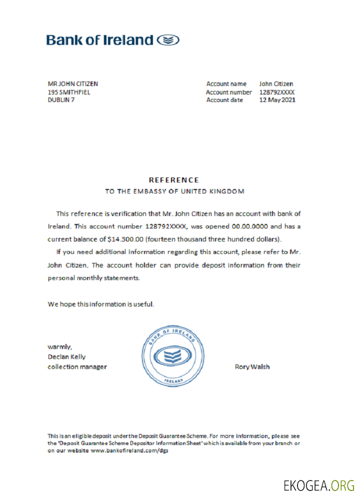 Irlande , banque d'Irlande , reference